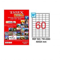 Αυτοκόλλητες Ετικέτες Tanex Inkjet, Copy, Laser 40x24mm 100 φύλλα