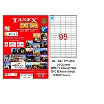 Αυτοκόλλητες Ετικέτες Tanex Inkjet, Copy, Laser 30x12mm 100 φύλλα