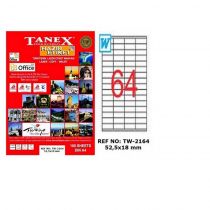 Αυτοκόλλητες Ετικέτες Tanex Inkjet, Copy, Laser 52,5x18mm 100 φύλλα 