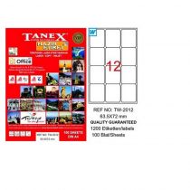 Αυτοκόλλητες Ετικέτες Tanex Inkjet, Copy, Laser 63,5x72mm 100 φύλλα