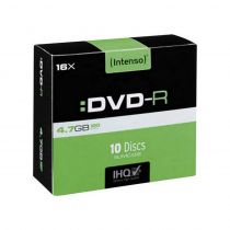 DVD-R Intenso 4,7GB/120MIN 16x Slim 10 τεμάχια