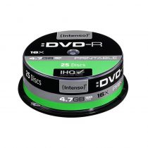 DVD-R Intenso 4,7GB/120MIN 1-16x Printable Cakebox 25 τεμάχια
