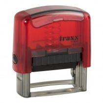 Μηχανισμός Σφραγίδας Traxx 9111 Αυτομελανούμενη 14x38mm Διαφανές Κόκκινο