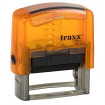 Μηχανισμός Σφραγίδας Traxx 9111 Αυτομελανούμενη 14x38mm Διαφανές Πορτοκαλί