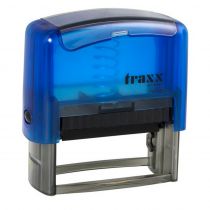Μηχανισμός Σφραγίδας Traxx 9113 Αυτομελανούμενη 22x58mm Διαφανές Μπλε