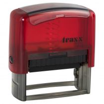 Μηχανισμός Σφραγίδας Traxx 9113 Αυτομελανούμενη 22x58mm Διαφανές Κόκκινο