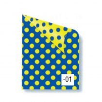 Rainbow χαρτόνι πουά κίτρινο-μπλε 2 όψεων 50x70εκ.
