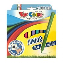 Μαρκαδόροι Toy Color Junior Σετ 24 Χρωμάτων