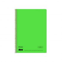 Τετράδιο σπιράλ Globus Orbis Fluo FU40 A4 4 Θέματα Πράσινο 120 φύλλα