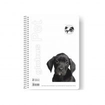 Τετράδιο σπιράλ Globus Pet PE51 17X25 5 Θέματα Μαύρο Σκυλάκι 150 φύλλα