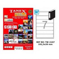 Αυτοκόλλητες Ετικέτες Tanex Inkjet, Copy, Laser 192,5x39mm 100 φύλλα