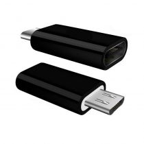 Adapter USB Type-C female σε OTG Micro USB 2.0 male, Μαύρο