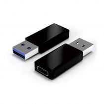 Adapter USB 3.0 male σε USB Type-C female, Μαύρο