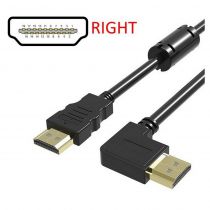 PowerTech Καλώδιο HDMI (Μ) 19pin 1,4V, 90° right, 1.5m, Black