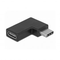Adapter USB 3.1 Type-C male σε female, 90° left/right, Μαύρο