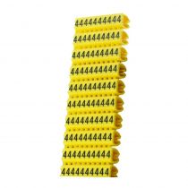 Clip αρίθμησης καλωδίου Νο 4, Yellow, 10 τεμάχια