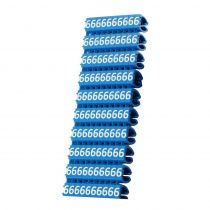 Clip αρίθμησης καλωδίου Νο 6, Blue, 10 τεμάχια