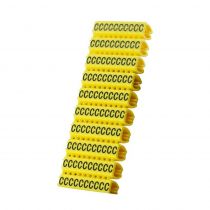 Clip αρίθμησης καλωδίου γράμμα C, Yellow, 10 τεμάχια