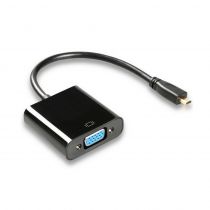 Adapter Micro HDMI 1.4V (M) σε VGA DB15 (F), 0.20m, Μαύρο