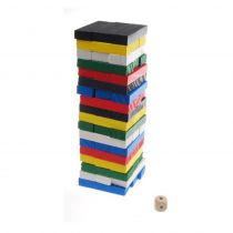 Επιτραπέζιο Jenga Ξύλινο χρωματιστό 48 τεμαχίων Υ17.8x5.5x5.5εκ