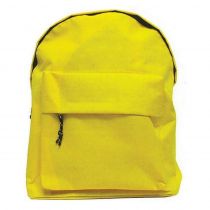Τσάντα πλάτης κίτρινη με 1 θήκη 42x32x16εκ.