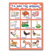 Εκπαιδευτική αφίσα "Τα ζώα της φάρμας" 50x70εκ