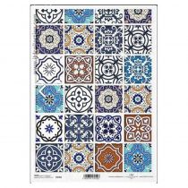 Ριζόχαρτο "Vintage-colourful tiles" 21x29εκ (ITD-R1381)