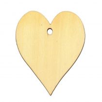 Kαρδιά ξύλινη με τρύπα 8x6.5x0.3εκ.