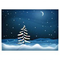 Ευχετήριες κάρτες χριστουγεννιάτικες "χιονισμένο δέντρο" 16x11,6εκ.