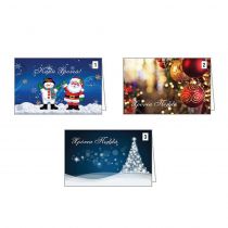 Ευχετήριες κάρτες χριστουγεννιάτικες 7x10,5εκ, 3 σχέδια κοκτέηλ