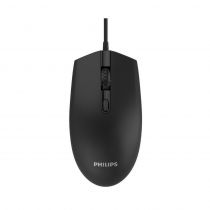 Philips ενσύρματο ποντίκι SPK7204-ΒΚ, 1200DPI, USB, 4 πλήκτρα, Μαύρο