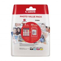 Μελάνι Canon CLI-581BK/C/M/Y XL Value Pack Original + Photo Paper