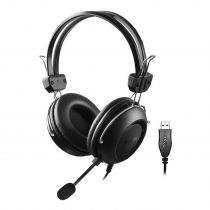 A4 Tech Headset HU-35, USB, 40mm ακουστικά, 102 dB, μαύρα
