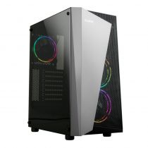 Zalman PC case S4 Plus, mid tower, 400x206x458mm, 3x fan, διάφανο πλαϊνό