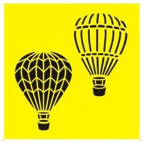 Στένσιλ πλαστικό "Αερόστατα" 16x16εκ.  (ST0151B)
