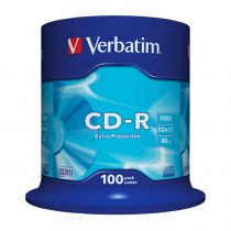 CD-R Verbatim 700MB/80MIN 52x Cakebox 100 τεμάχια 43411