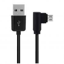 Καλώδιο USB 2.0 σε USB Micro 90°, Dual Easy USB, 3m, μαύρο
