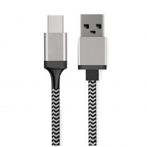 Καλώδιο USB σε USB Type-C CAB-U130, 8mm tip, 1.5m, μαύρο-γκρι