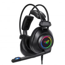 Aula gaming headset Mountain S600, RGB, USB, 50mm, μαύρο