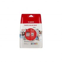 Canon Inkjet CLI-581XLVP - Photo Value Pack + 50 Sheets Photo Paper Glossy 10x15 cm