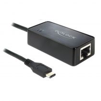 Delock Adapter USB 3.1 Type-C σε Gigabit LAN, Black