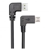 PowerTech Καλώδιο USB σε USB Micro-B CAB-U133, 90°, Dual Easy USB, 1m