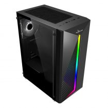 Gaming case PT-848, tempered glass, 80mm fan, PSU 500W PT-864