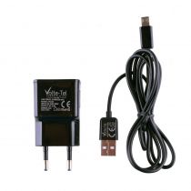 Volte-Tel Micro Usb(Φορτισησ-Data Vcd05+Travel Vlu25 2500ma) Black 8163913