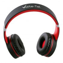 Volte-Tel Stereo Bluetooth Headphones V Sound Pro Vt900 Black-Red 8175053