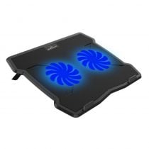 PowerTech Βάση & ψύξη laptop PT-930, έως 15.6", 2x 125mm fan, LED, μαύρο