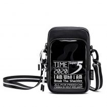 Super Five τσάντα ώμου K00110-BK, μαύρη