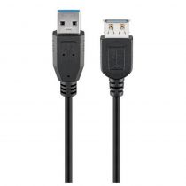 Goobay καλώδιο USB 3.0 σε USB (F) 93999, copper, 3m, μαύρο