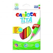 Carioca Ξυλομπογιές Tita Maxi 12 χρώματα/κουτί 42789