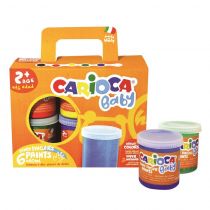 Carioca Δαχτυλομπογιές Baby (FingerPaint) 80,0ml 6 χρώματα/κουτί KO032